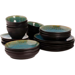 Serviesset Palmer Lotus Turquoise 24 delig (6 personen)