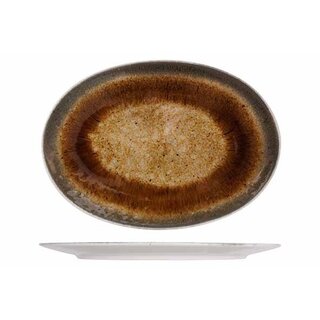 Cosy & Trendy Iris Brown Bord 30X17CM Ovaal 4694295