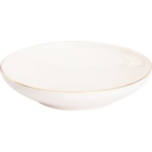 Maastricht Porselein Ligne D'or Bord diep 19 cm Wit Goud Porselein 534408