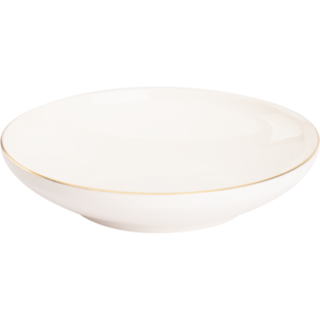 Maastricht Porselein Ligne D'or Bord diep 19 cm Wit Goud Porselein 534408