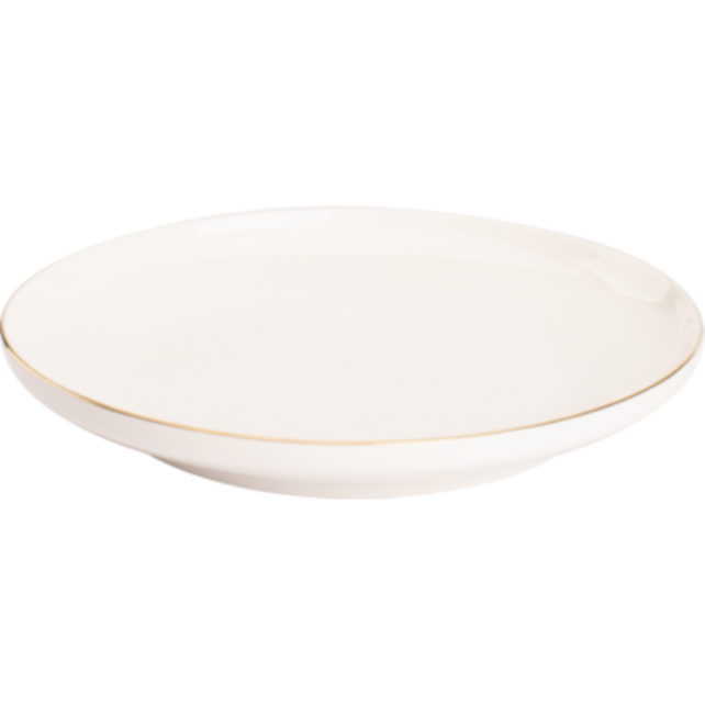 Maastricht Porselein Ligne D'or Bord 21 cm Wit Goud Porselein 534407