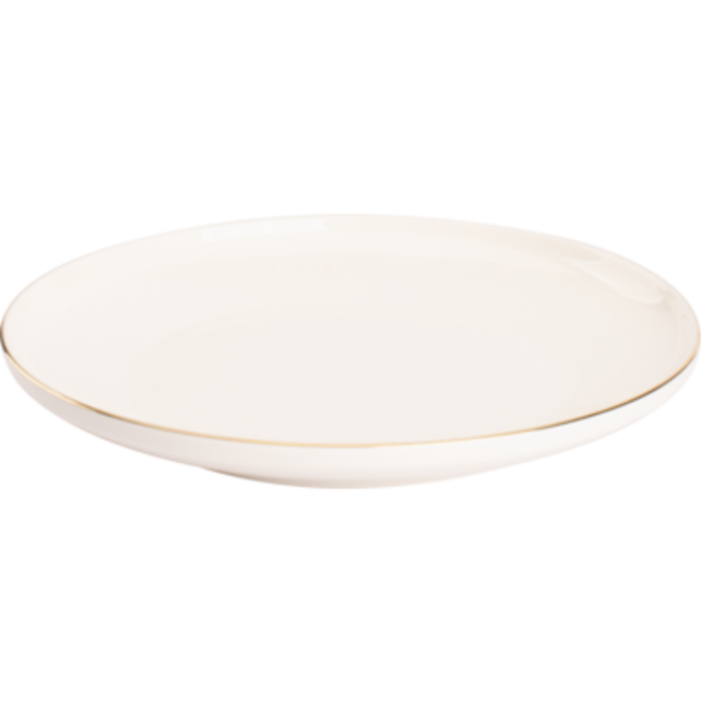 Maastricht Porselein Ligne D'or Bord 27 cm Wit Goud Porselein 534406