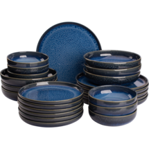 Serviesset Palmer Jory 24 delig (6 personen) Blauw Stoneware