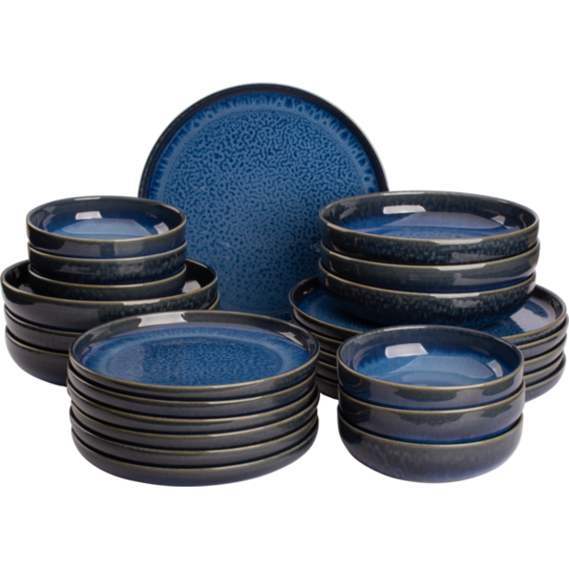 Serviesset Palmer Jory 24 delig (6 personen) Blauw Stoneware Serviesset Palmer Jory 24 delig (6 personen) Blauw Stoneware