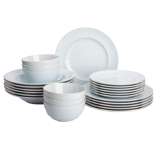 Serviesset Palmer Barolo 24 delig (6 personen) Lichtblauw Stoneware