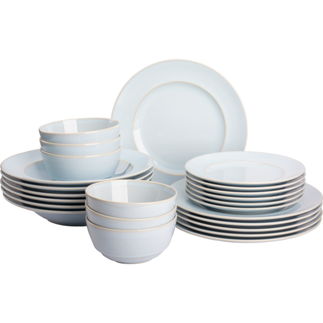 Serviesset Palmer Barolo 24 delig (6 personen) Lichtblauw Stoneware Serviesset Palmer Barolo 24 delig (6 personen) Lichtblauw Stoneware
