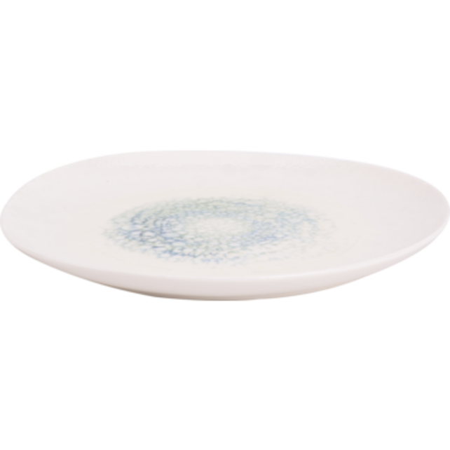 Maastricht Porselein Mineralis Aqua Bord 20cm Organic Wit Blauw 534916