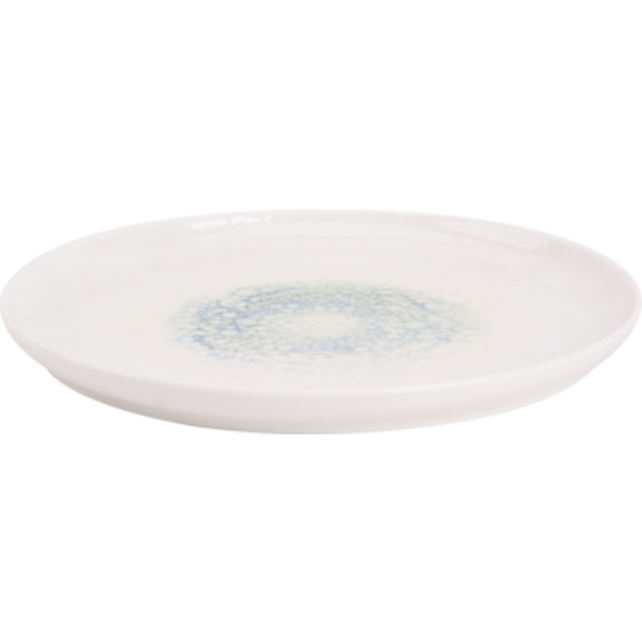Maastricht Porselein Mineralis Aqua Bord 25cm Organic Wit Blauw 534917