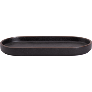 Maastricht Porselein Cafe Noir Bord 22x11 cm Ovaal Zwart Porselein 535074