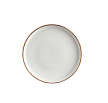 By Bone Helix Gleam Bord Met Rand 16 cm Creme Bruin Porselein 535780
