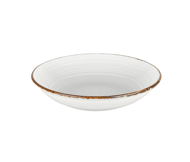 By Bone Helix Gleam Bord Diep 25 cm Creme Bruin Porselein 535772 By Bone Helix Gleam Bord Diep 25 cm Creme Bruin Porselein 535772