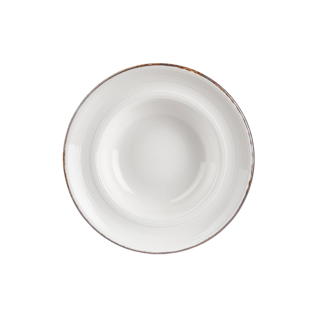 By Bone Helix Gleam Bord Diep 27 cm Creme Bruin Porselein 535771