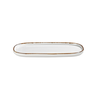 By Bone Helix Gleam Bord Ovaal 30 x 16 cm Creme Bruin Porselein 535768