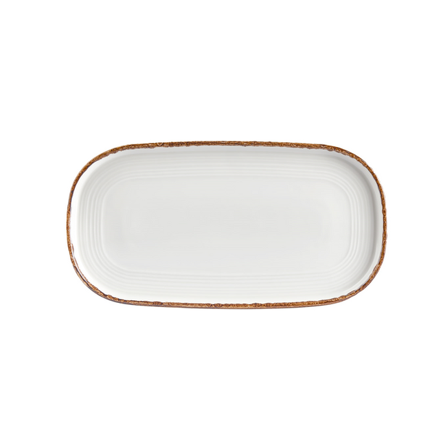 By Bone Helix Gleam Bord Ovaal 30 x 16 cm Creme Bruin Porselein 535768 By Bone Helix Gleam Bord Ovaal 30 x 16 cm Creme Bruin Porselein 535768