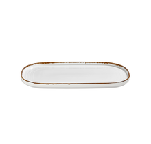 By Bone Helix Gleam Bord Ovaal34 x 23 cm Creme Bruin Porselein 535767