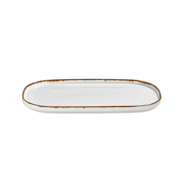 By Bone Helix Gleam Bord Ovaal34 x 23 cm Creme Bruin Porselein 535767 By Bone Helix Gleam Bord Ovaal34 x 23 cm Creme Bruin Porselein 535767