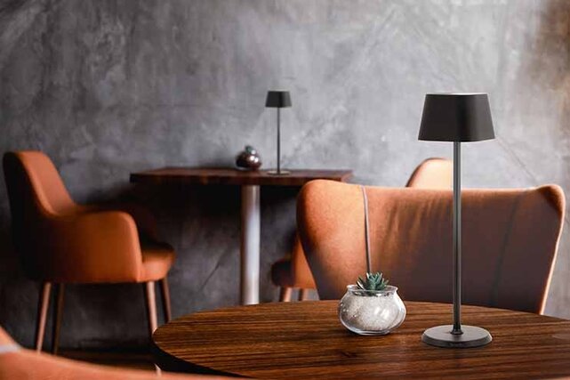 Tafellamp Securit Georgina zwart LPGEBL