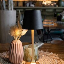 Tafellamp Securit Rome goud - zwart LPROGDBL