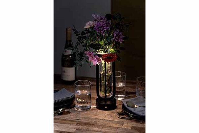 Tafellamp vaas voor bloemen Securit Florence wit LPFLWT