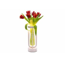 Tafellamp vaas voor bloemen Securit Florence wit LPFLWT