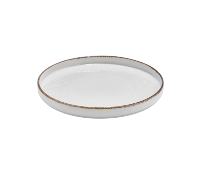 By Bone Grace Zest  Bord Met Rand 19 cm Creme Bruin Porselein  536001