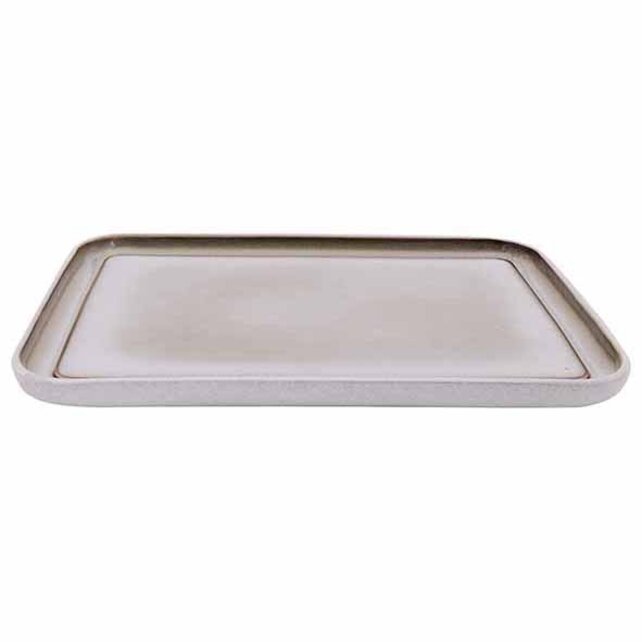 Cosy & Trendy Lily White Rechthoekig Bord Stoneware 28x21cm 5370008 Cosy & Trendy Lily White Rechthoekig Bord Stoneware 28x21cm 5370008