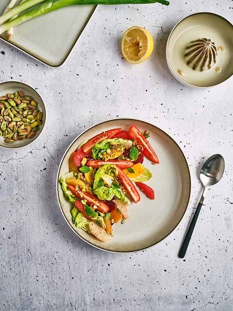 Cosy & Trendy Lily White Diep Bord Stoneware D24xh4,2cm 5370006