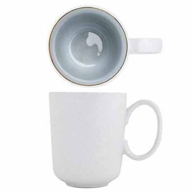 Cosy & Trendy Lily White Tas 32cl Met Oor Stoneware D8,3xh9,8cm 5370013