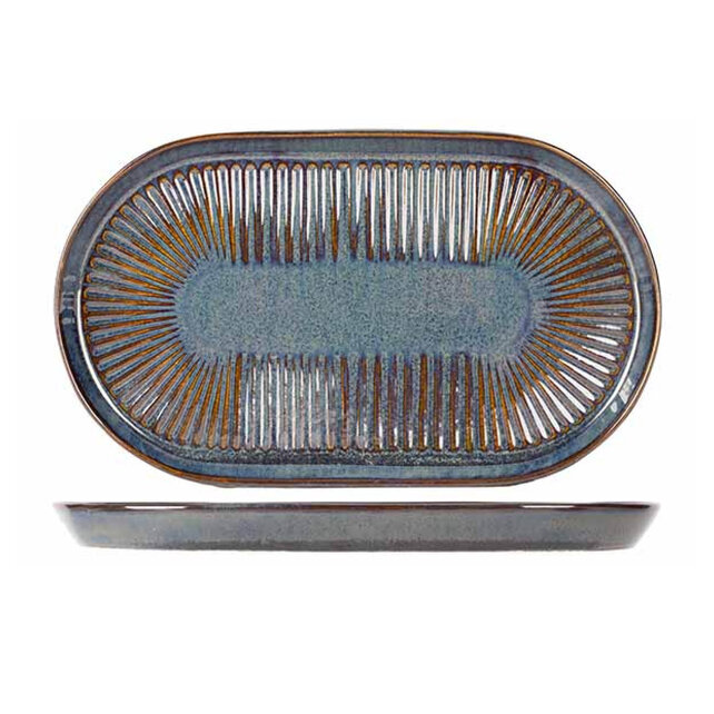 Solas Blauw Proof Bord Ovaal 24x14cm 5631224