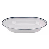 Mammoet Schaal Linee 30 x 22 cm Ovaal Blauw Wit  536188