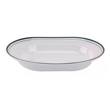 Mammoet Schaal Linee 30 x 22 cm Ovaal Blauw Wit  536188