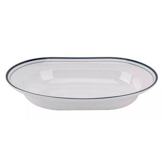 Mammoet Schaal Linee 30 x 22 cm Ovaal Blauw Wit  536188