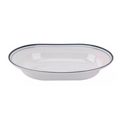 Mammoet Schaal Linee 26 x 19 cm Ovaal Blauw Wit  536187