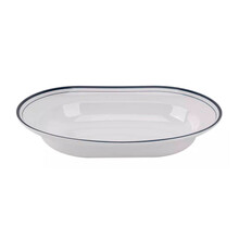 Mammoet Schaal Linee 26 x 19 cm Ovaal Blauw Wit  536187