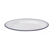 Mammoet Bord Linee 26 x 18,5 cm Ovaal Blauw Wit  536184