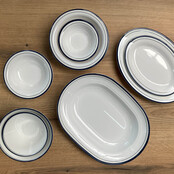 Mammoet Schaal Linee 12 cm Blauw Wit  536189