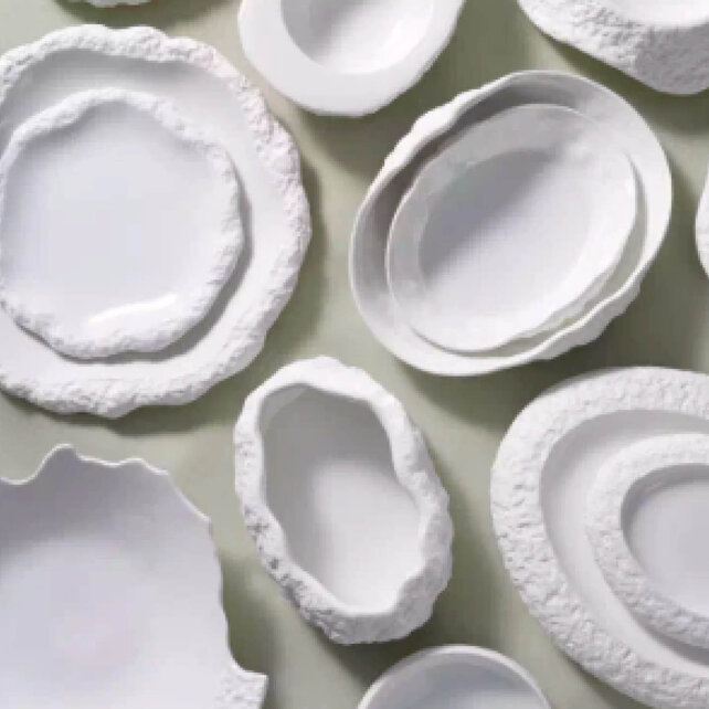 Maastricht Porselein Calcaire Bord  21 cm Wit Porselein 536241