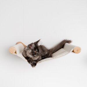 RHRQuality Kattenwand - Luxe Hangmat XXL (Crème)