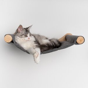 RHRQuality Kattenwand - Luxe Hangmat XXL (Grijs)