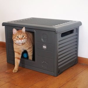 RHRQuality Kattenhuis Villa de Luxe Grijs voor binnen en buiten.