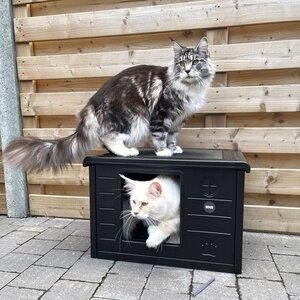 RHRQuality Kattenhuis Villa de Luxe voor binnen en buiten (Blackline)