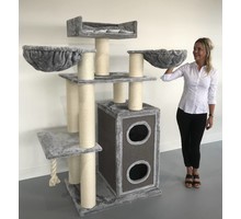 RHRQuality Cat Tree Cat Paradise Light Grey