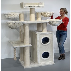 RHRQuality Cat Tree Cat Paradise PLUS Cream