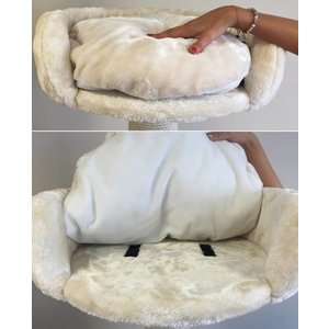 RHRQuality Ligbak Rond Ø 50 cm + Kussen Cream