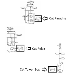 RHRQuality Kussen - KRABTON 55x45 Paradise/Tower Box/Cat Relax Light Grey