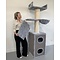 RHRQuality Cat Tree Maine Coon Tower Box Comfort Light Grey