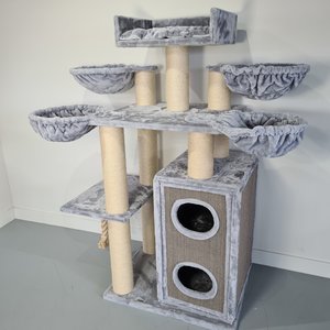 RHRQuality Cat Tree Cat Paradise Plus Light Grey