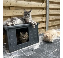 RHRQuality Cat house Villa de Luxe Grey for indoor and outdoor use.