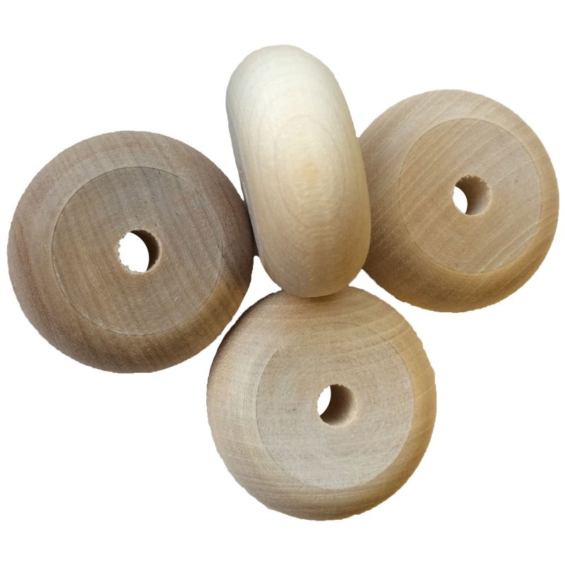 Houten wiel met zijprofiel 10 st./pak, Ø 20 mm Greenbasic