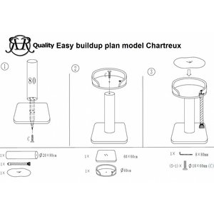 RHRQuality Rascador Chartreux Cream